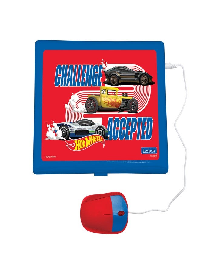 Lexibook, Hot Wheels, Bilingual and Educational Laptop English/Spanish - Toy for Children, 170 Activities to Learn, Play Games and Music, Large Screen, JC599HWi2 - Image 2